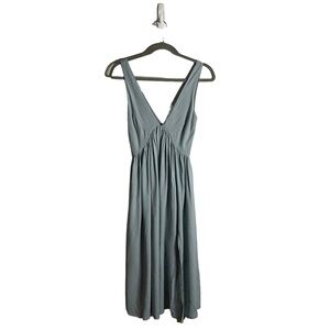Some Days Lovin Women's Blue V-Neck Maxi Sleeveless Dress